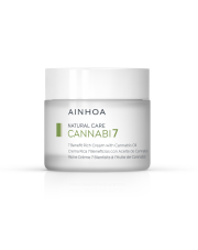 Cannabi7 - Bogaty krem z olejem z konopi indyjskiej do pielęnacji skóry twarzy 50 ml